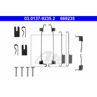 Kit d'accessoires, mâchoire de frein ATE 03.0137-9235.2