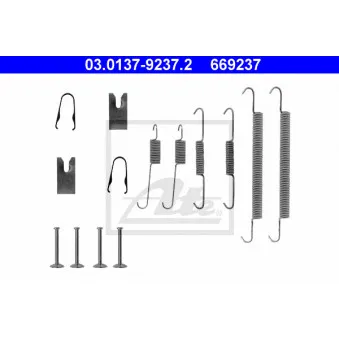Kit d'accessoires, mâchoire de frein ATE 03.0137-9237.2