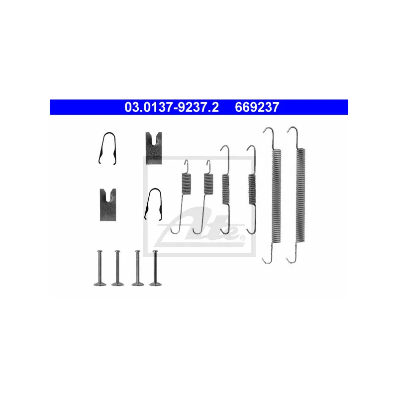Kit d'accessoires, mâchoire de frein ATE 03.0137-9237.2
