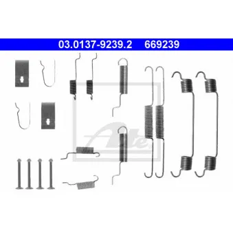 Kit d'accessoires, mâchoire de frein ATE 03.0137-9239.2