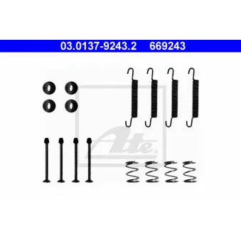Kit d'accessoires, mâchoires de frein de stationnement ATE 03.0137-9243.2