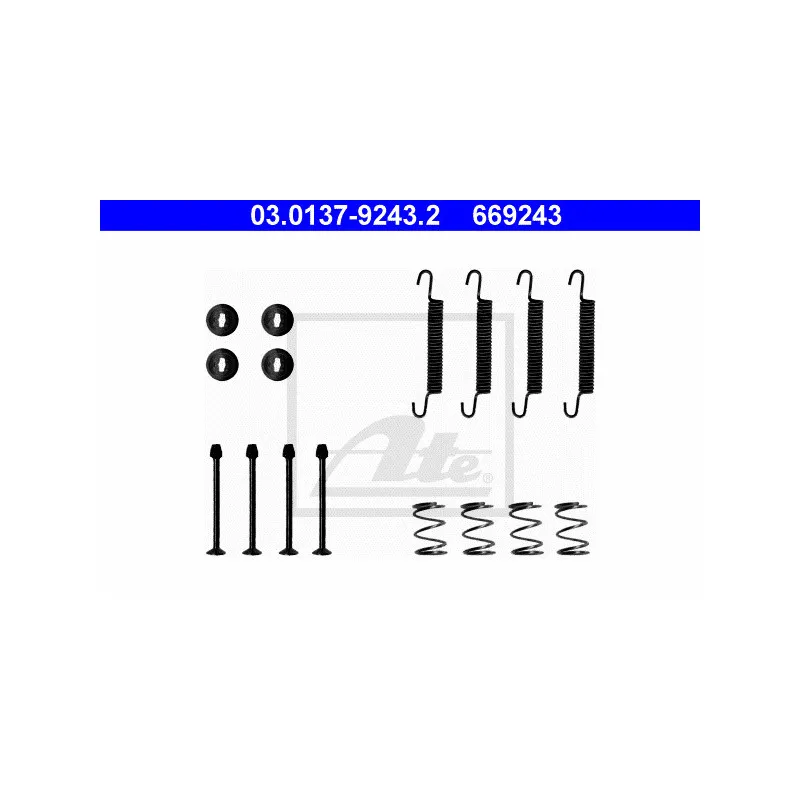 Kit d'accessoires, mâchoires de frein de stationnement ATE 03.0137-9243.2