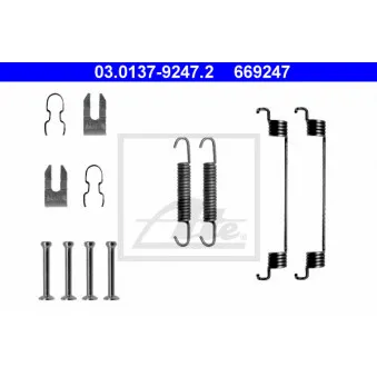 Kit d'accessoires, mâchoire de frein ATE 03.0137-9247.2