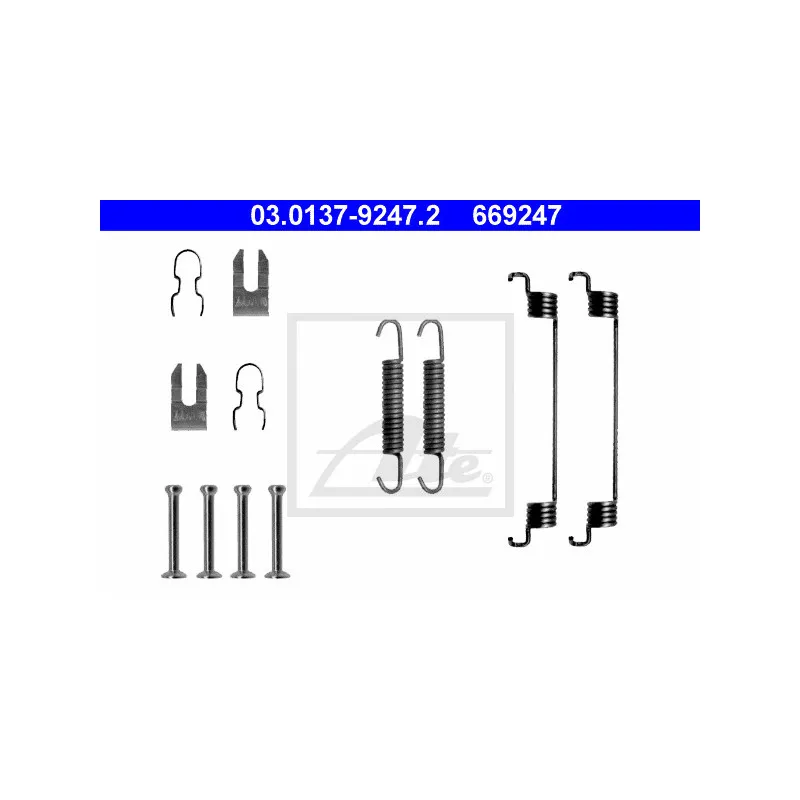 Kit d'accessoires, mâchoire de frein ATE 03.0137-9247.2