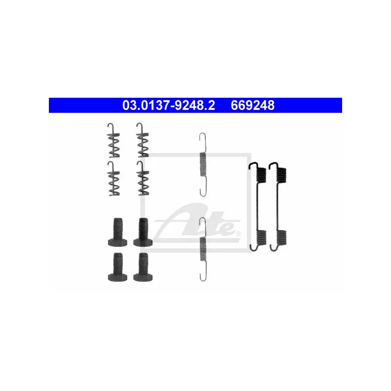 Kit d'accessoires, mâchoires de frein de stationnement ATE 03.0137-9248.2