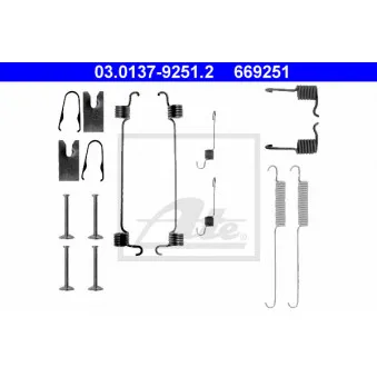 Kit d'accessoires, mâchoire de frein ATE 03.0137-9251.2