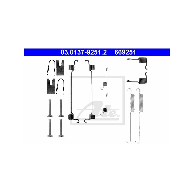 Kit d'accessoires, mâchoire de frein ATE 03.0137-9251.2