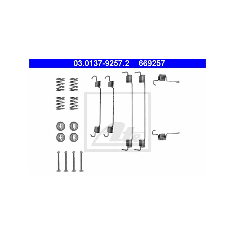 Kit d'accessoires, mâchoire de frein ATE 03.0137-9257.2