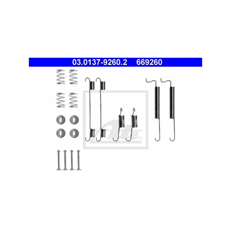 Kit d'accessoires, mâchoire de frein ATE 03.0137-9260.2