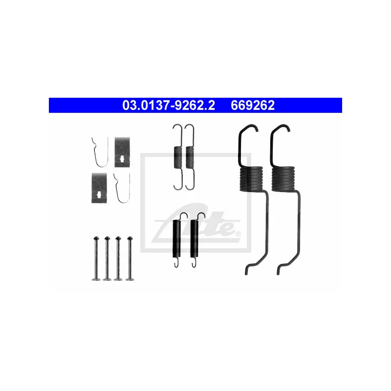 Kit d'accessoires, mâchoire de frein ATE 03.0137-9262.2