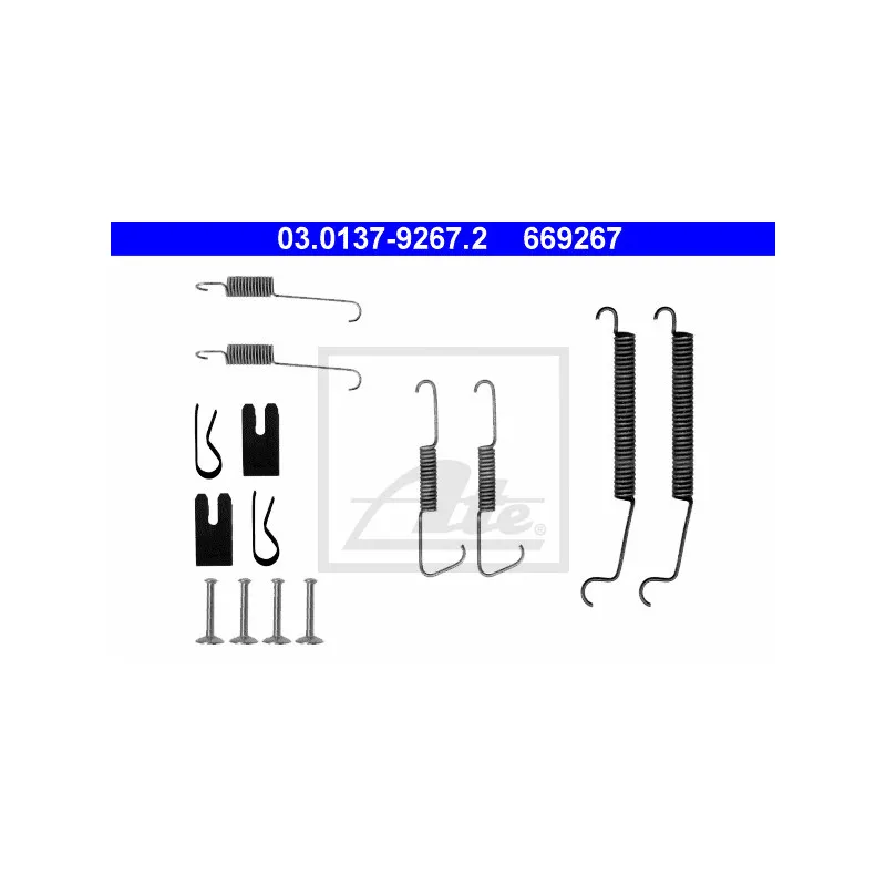 Kit d'accessoires, mâchoire de frein ATE 03.0137-9267.2