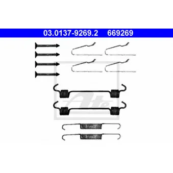 Kit d'accessoires, mâchoires de frein de stationnement ATE 03.0137-9269.2