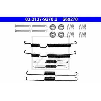 Kit d'accessoires, mâchoire de frein ATE 03.0137-9270.2