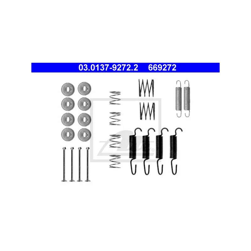 Kit d'accessoires, mâchoires de frein de stationnement ATE 03.0137-9272.2
