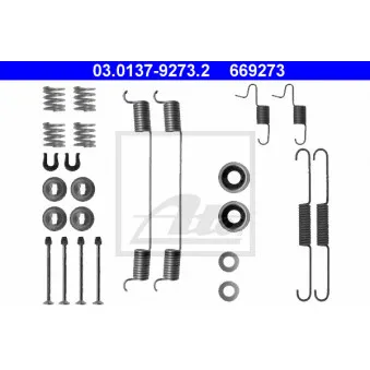 Kit d'accessoires, mâchoire de frein ATE 03.0137-9273.2