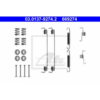 Kit d'accessoires, mâchoire de frein ATE 03.0137-9274.2