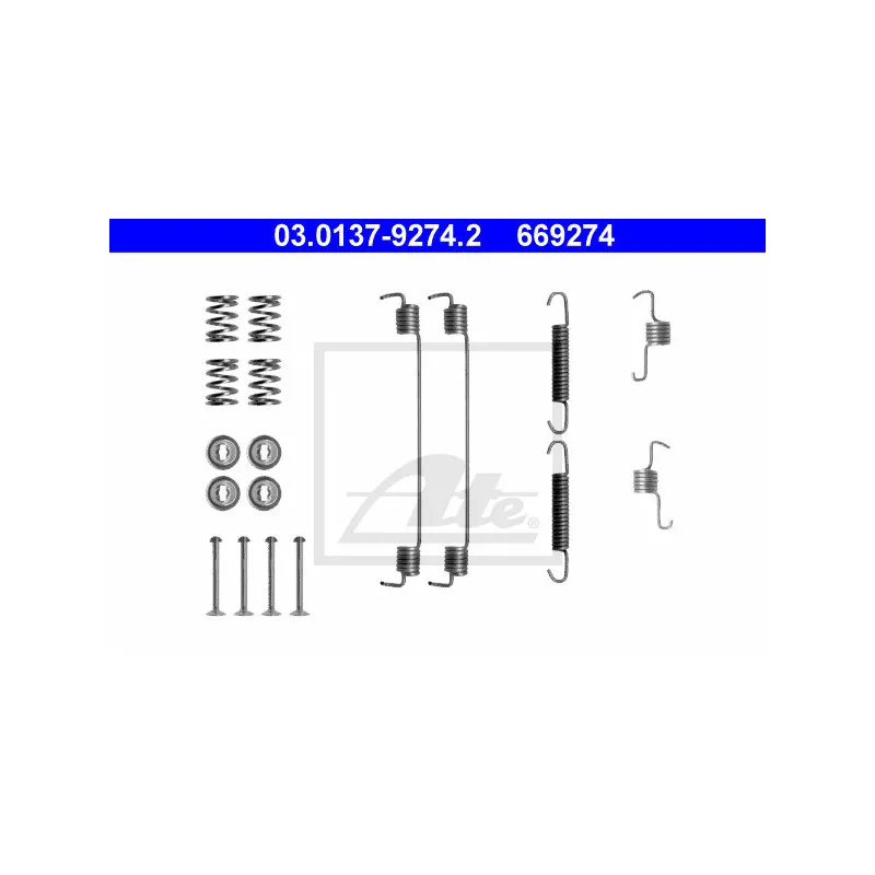 Kit d'accessoires, mâchoire de frein ATE 03.0137-9274.2
