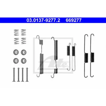 Kit d'accessoires, mâchoire de frein ATE 03.0137-9277.2