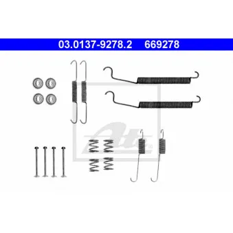 Kit d'accessoires, mâchoire de frein ATE 03.0137-9278.2