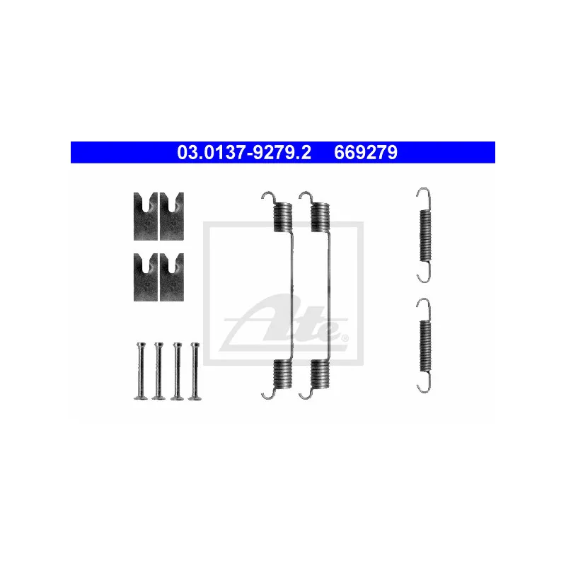 Kit d'accessoires, mâchoire de frein ATE 03.0137-9279.2