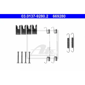 Kit d'accessoires, mâchoire de frein ATE 03.0137-9280.2