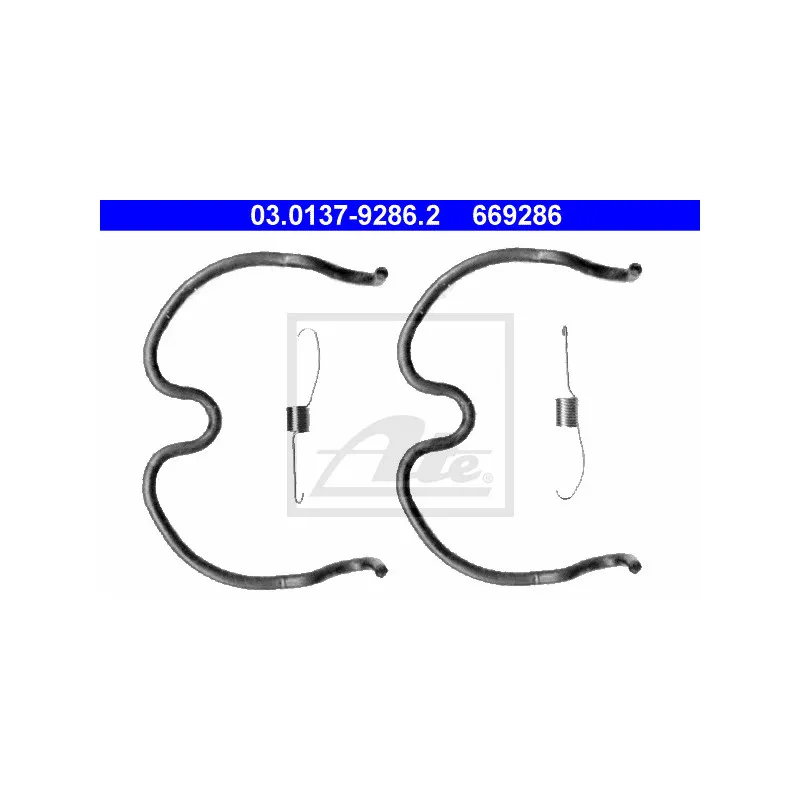 Kit d'accessoires, mâchoire de frein ATE 03.0137-9286.2