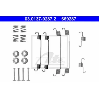 Kit d'accessoires, mâchoire de frein ATE 03.0137-9287.2