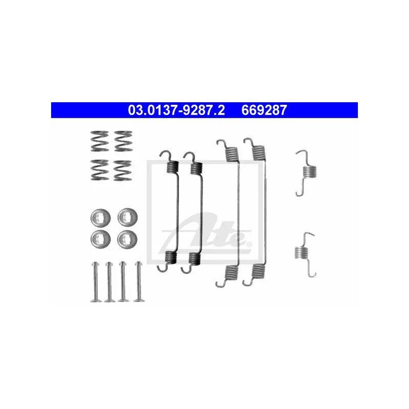 Kit d'accessoires, mâchoire de frein ATE 03.0137-9287.2