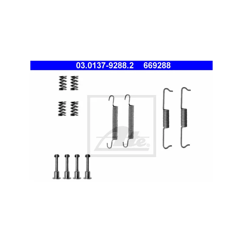 Kit d'accessoires, mâchoires de frein de stationnement ATE 03.0137-9288.2