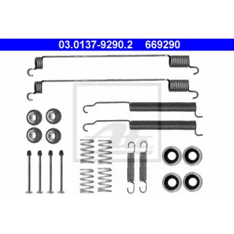 Kit d'accessoires, mâchoire de frein ATE 03.0137-9290.2