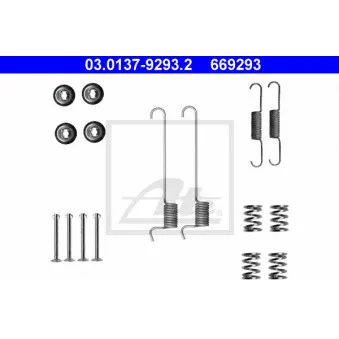 Kit d'accessoires, mâchoires de frein de stationnement ATE 03.0137-9293.2