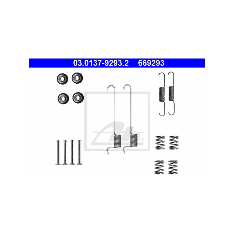 Kit d'accessoires, mâchoires de frein de stationnement ATE 03.0137-9293.2