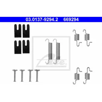 Kit d'accessoires, mâchoires de frein de stationnement ATE 03.0137-9294.2