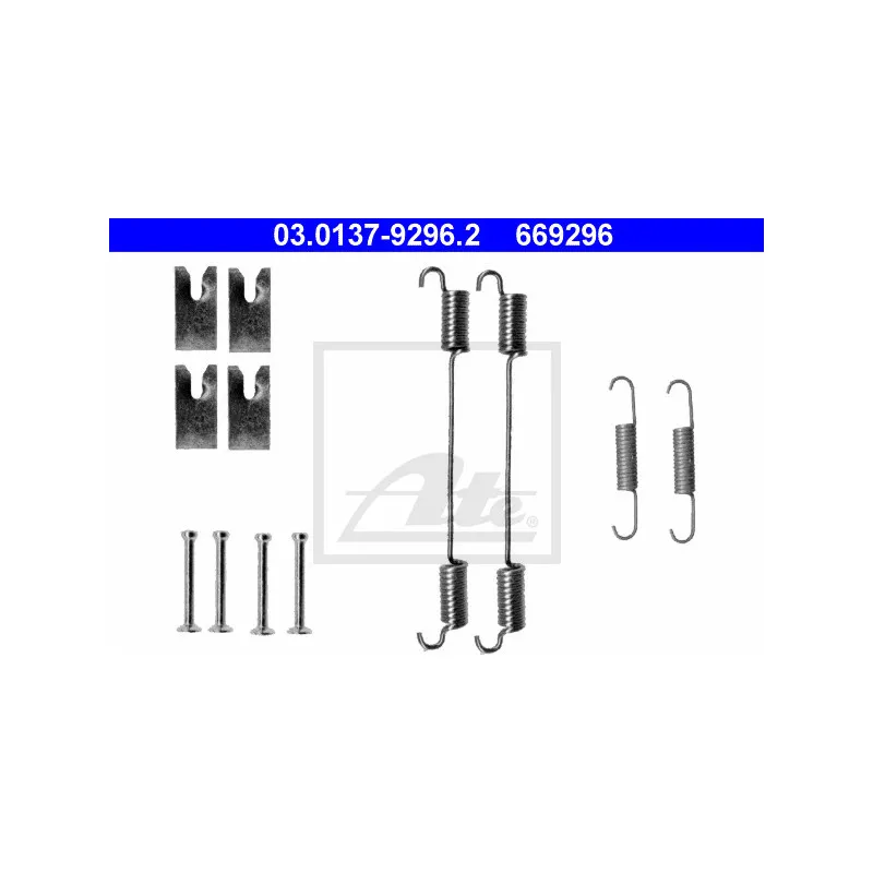 Kit d'accessoires, mâchoire de frein ATE 03.0137-9296.2