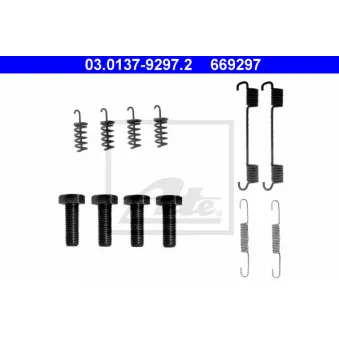 Kit d'accessoires, mâchoires de frein de stationnement ATE 03.0137-9297.2
