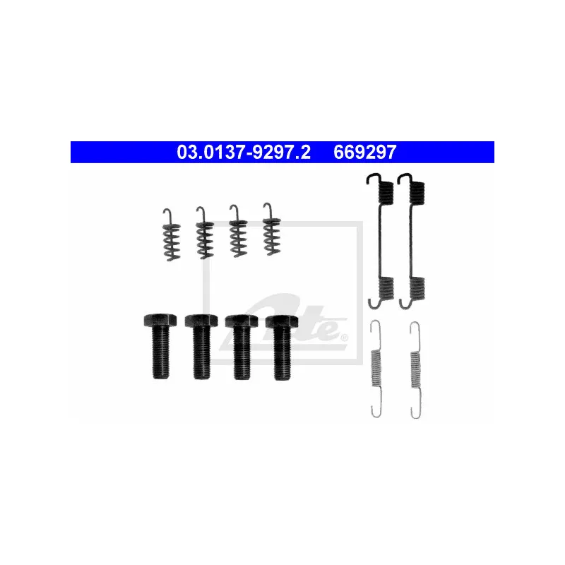 Kit d'accessoires, mâchoires de frein de stationnement ATE 03.0137-9297.2