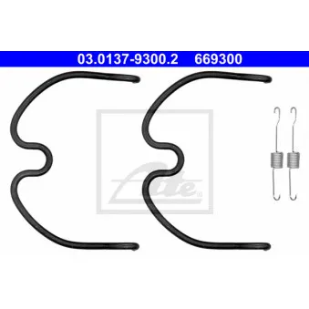 Kit d'accessoires, mâchoire de frein ATE 03.0137-9300.2