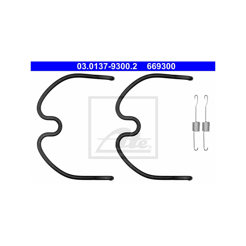 Kit d'accessoires, mâchoire de frein ATE 03.0137-9300.2