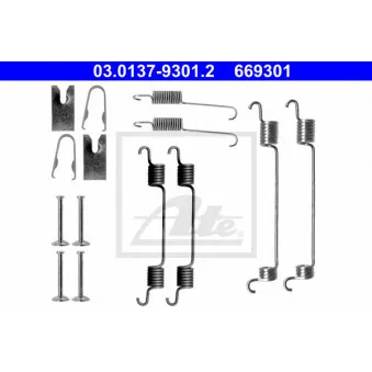 Kit d'accessoires, mâchoire de frein ATE 03.0137-9301.2