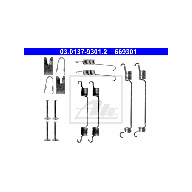 Kit d'accessoires, mâchoire de frein ATE 03.0137-9301.2