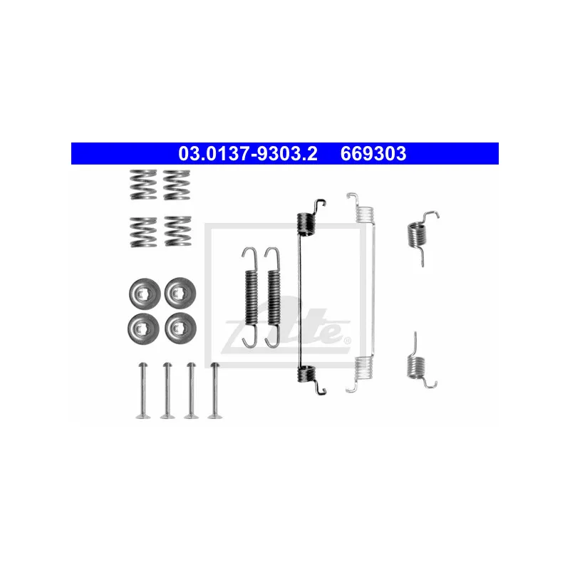 Kit d'accessoires, mâchoire de frein ATE 03.0137-9303.2