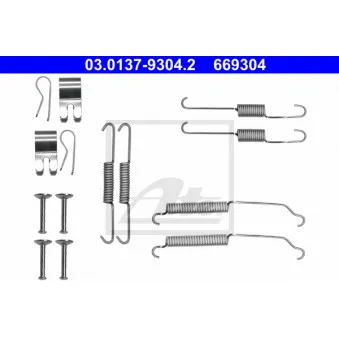 Kit d'accessoires, mâchoire de frein ATE 03.0137-9304.2