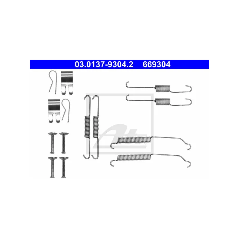 Kit d'accessoires, mâchoire de frein ATE 03.0137-9304.2