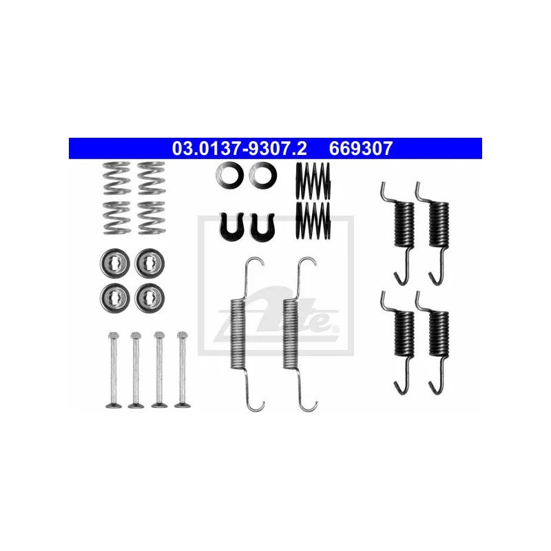 Kit d'accessoires, mâchoires de frein de stationnement ATE 03.0137-9307.2