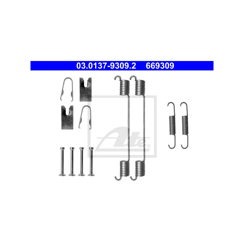 Kit d'accessoires, mâchoire de frein ATE 03.0137-9309.2