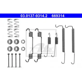 Kit d'accessoires, mâchoire de frein ATE 03.0137-9314.2