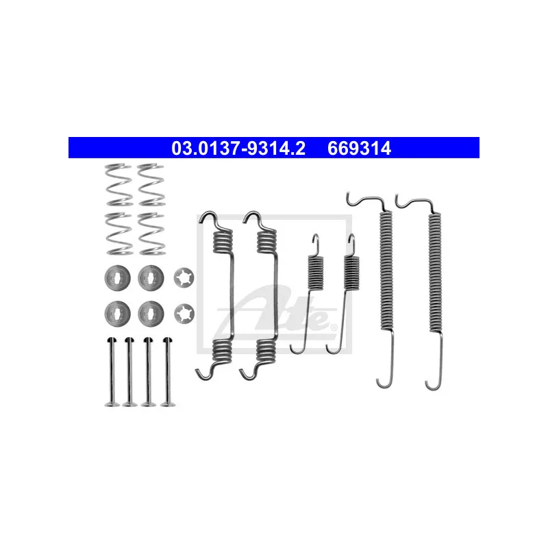 Kit d'accessoires, mâchoire de frein ATE 03.0137-9314.2
