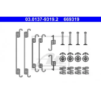 Kit d'accessoires, mâchoire de frein ATE 03.0137-9319.2