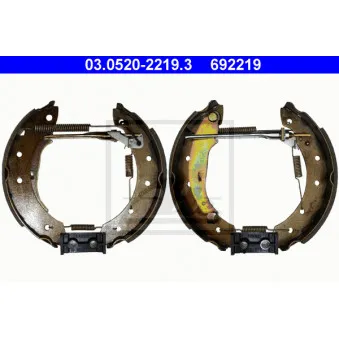 Kit de freins arrière (prémontés) ATE 03.0520-2219.3