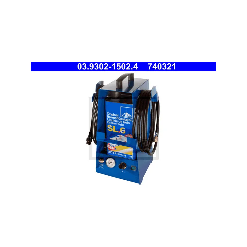 Appareil purgeur sous pression, hydraulique du freinage ATE 03.9302-1502.4